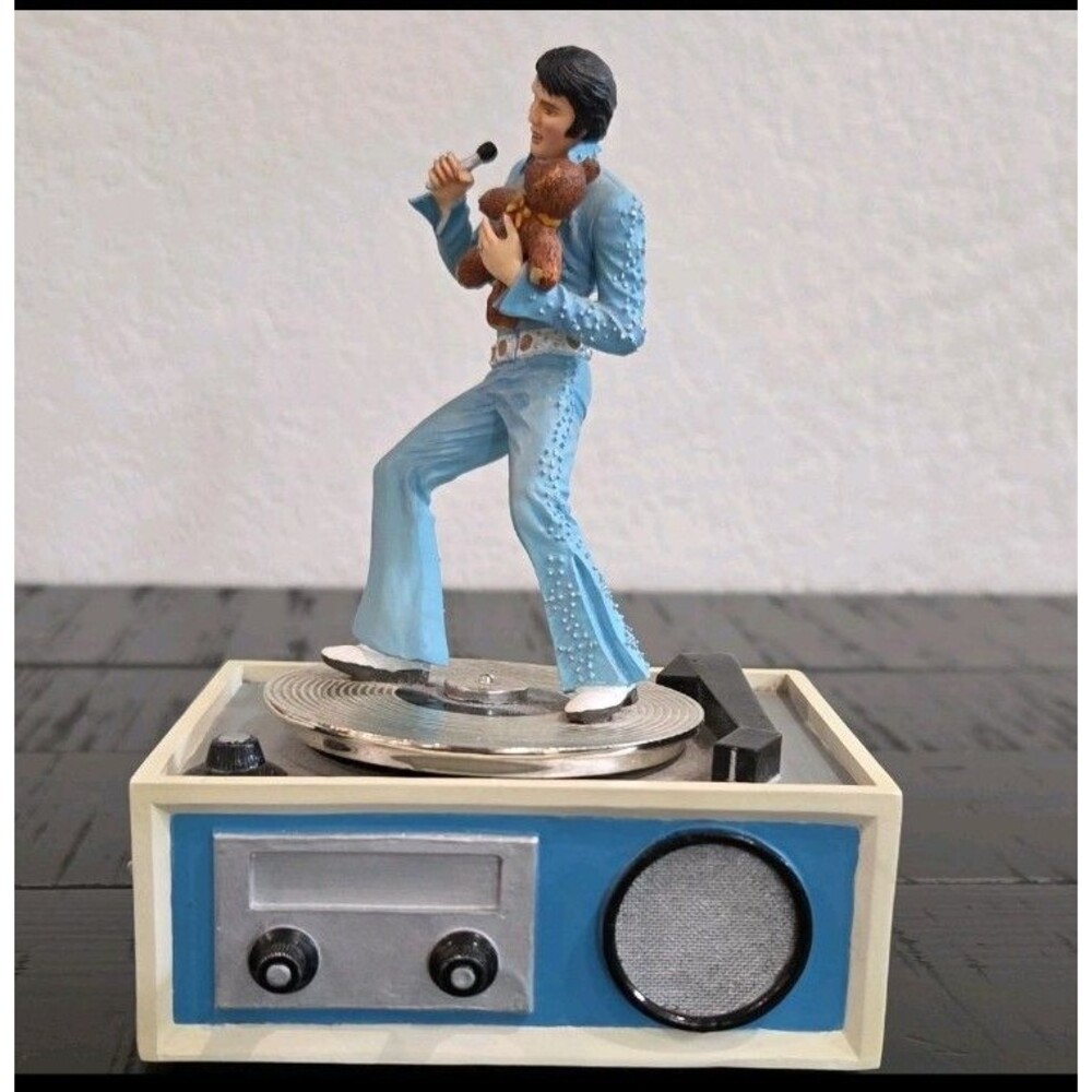 The Franklin Mint Elvis Presley Teddy Bear Music Box 1970-Now Collectible